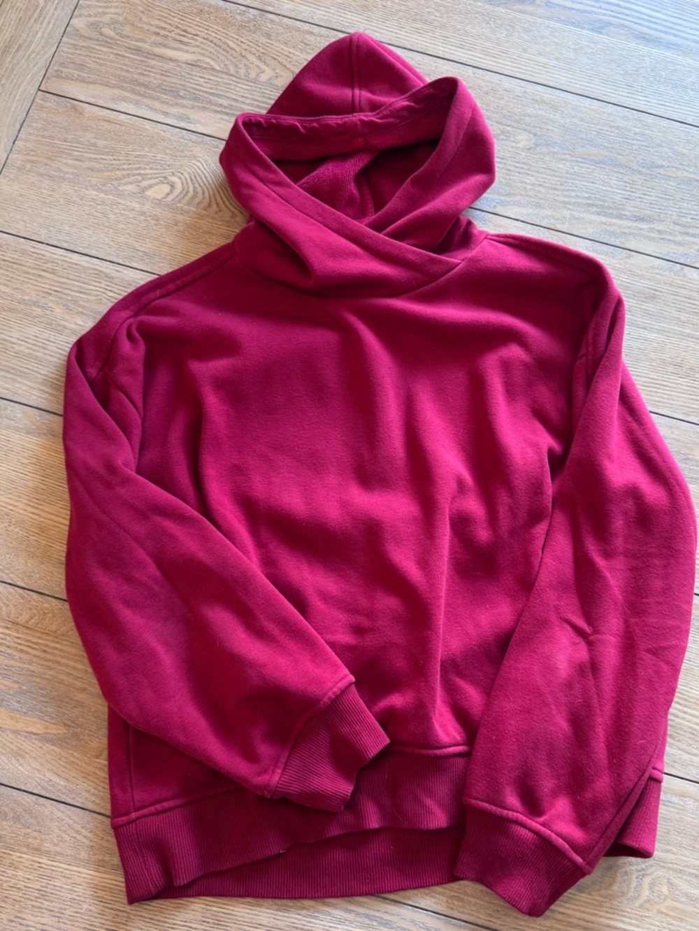 Athleta Red Hooded Sweatshirt